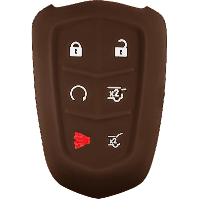 Silicone Protective Key Fob Cover For Cadillac 6 Buttons Regular Remote