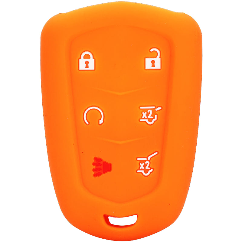 Silicone Protective Key Fob Cover For Cadillac 6 Buttons Regular Remote