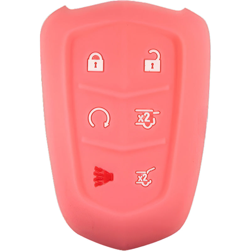 Silicone Protective Key Fob Cover For Cadillac 6 Buttons Regular Remote