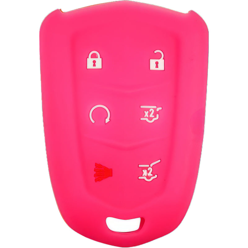 Silicone Protective Key Fob Cover For Cadillac 6 Buttons Regular Remote