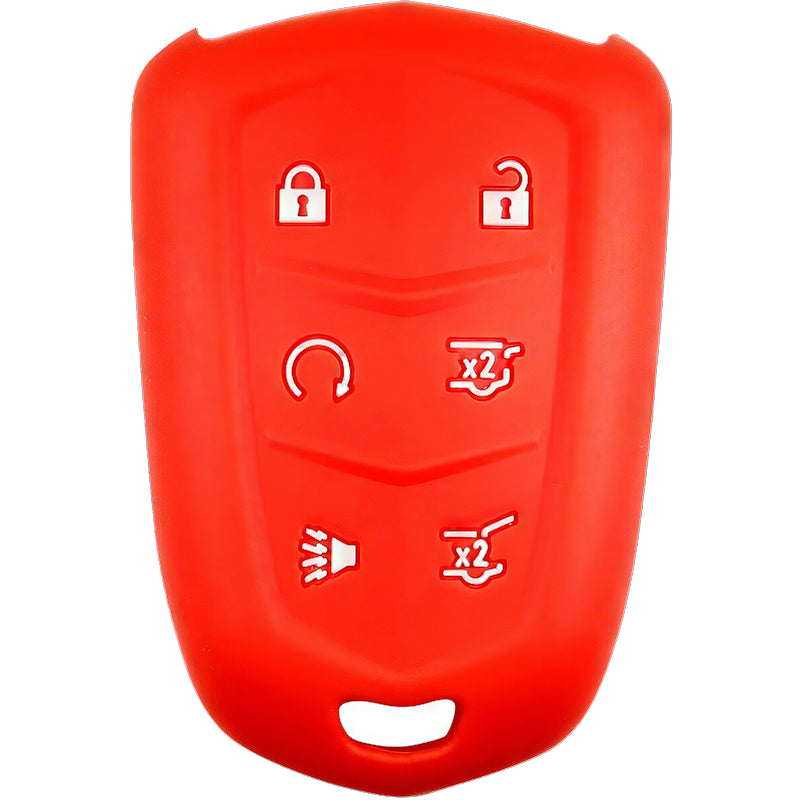 Silicone Protective Key Fob Cover For Cadillac 6 Buttons Regular Remote