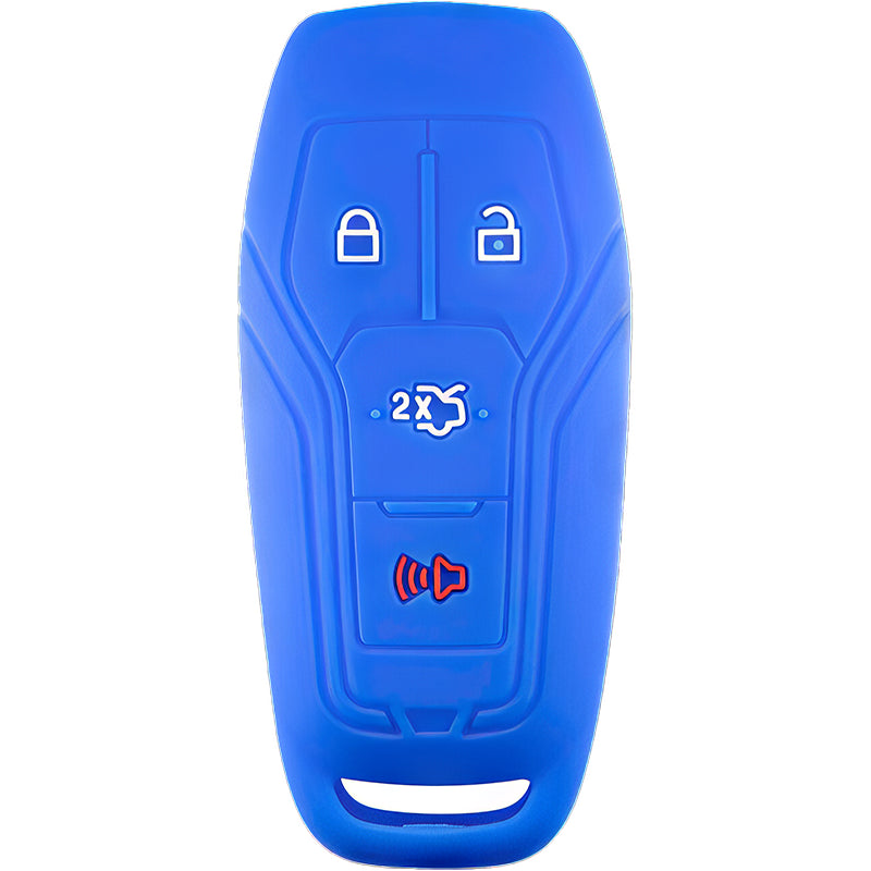 Silicone Key Fob Cover For Ford 4 Buttons Slim Smart Key Remote