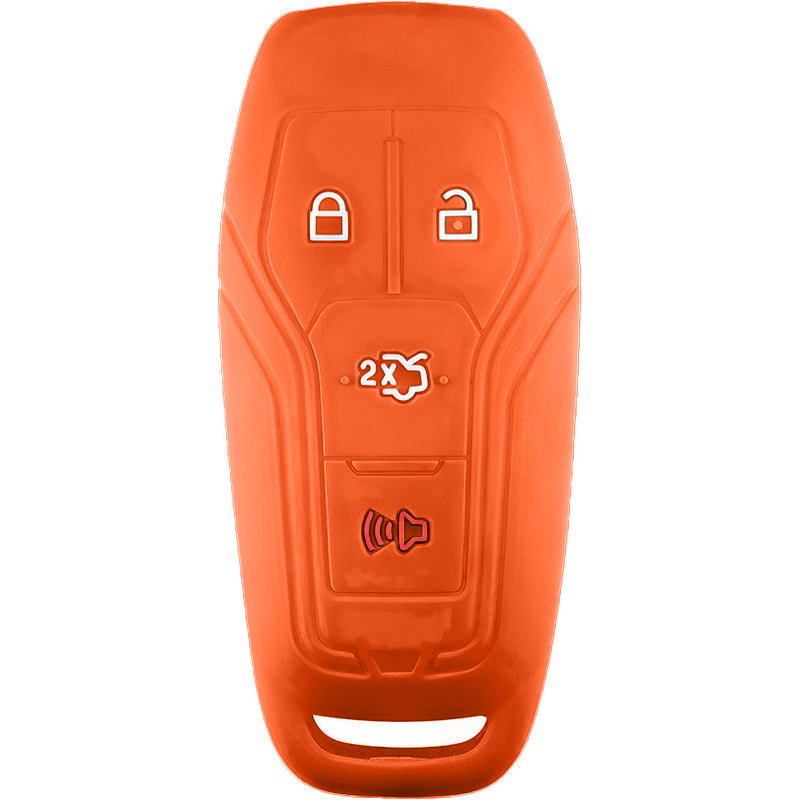 Silicone Key Fob Cover For Ford 4 Buttons Slim Smart Key Remote