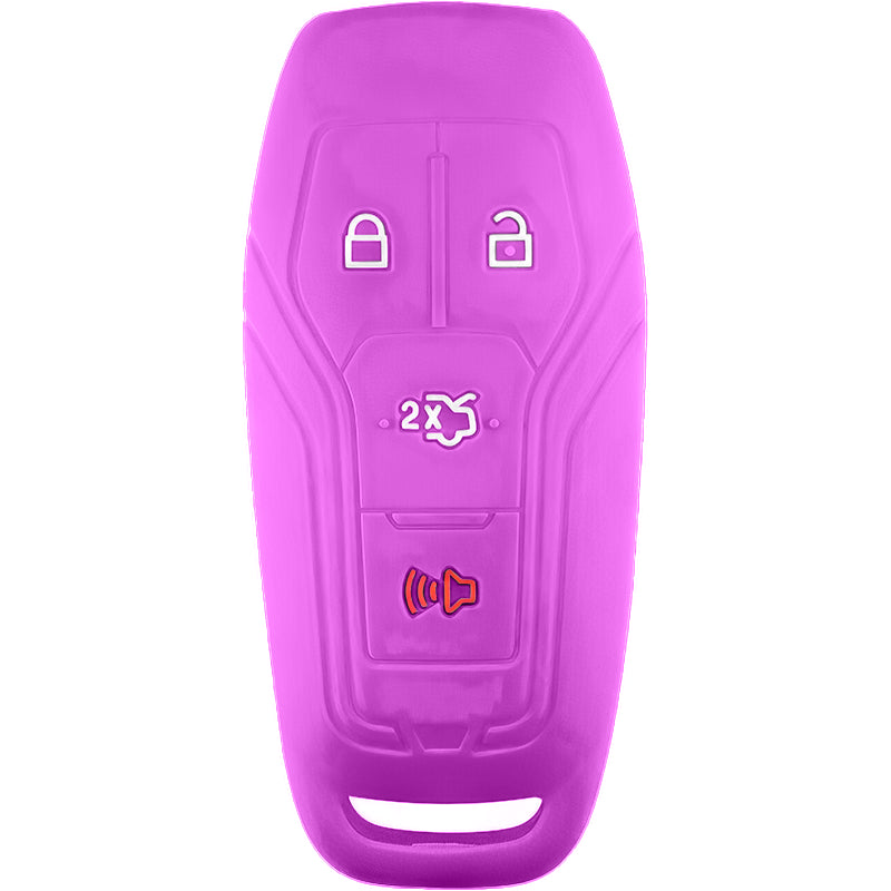 Silicone Key Fob Cover For Ford 4 Buttons Slim Smart Key Remote