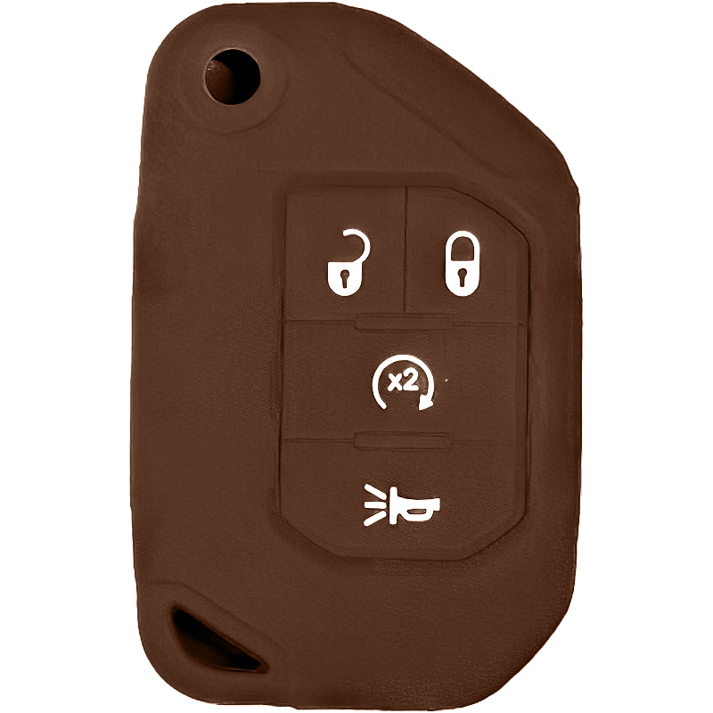 Silicone Protective Key Fob Cover For Jeep 4 Buttons Flipkey Remote
