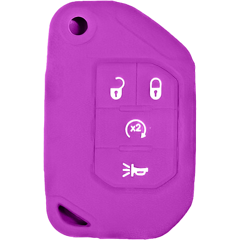 Silicone Protective Key Fob Cover For Jeep 4 Buttons Flipkey Remote