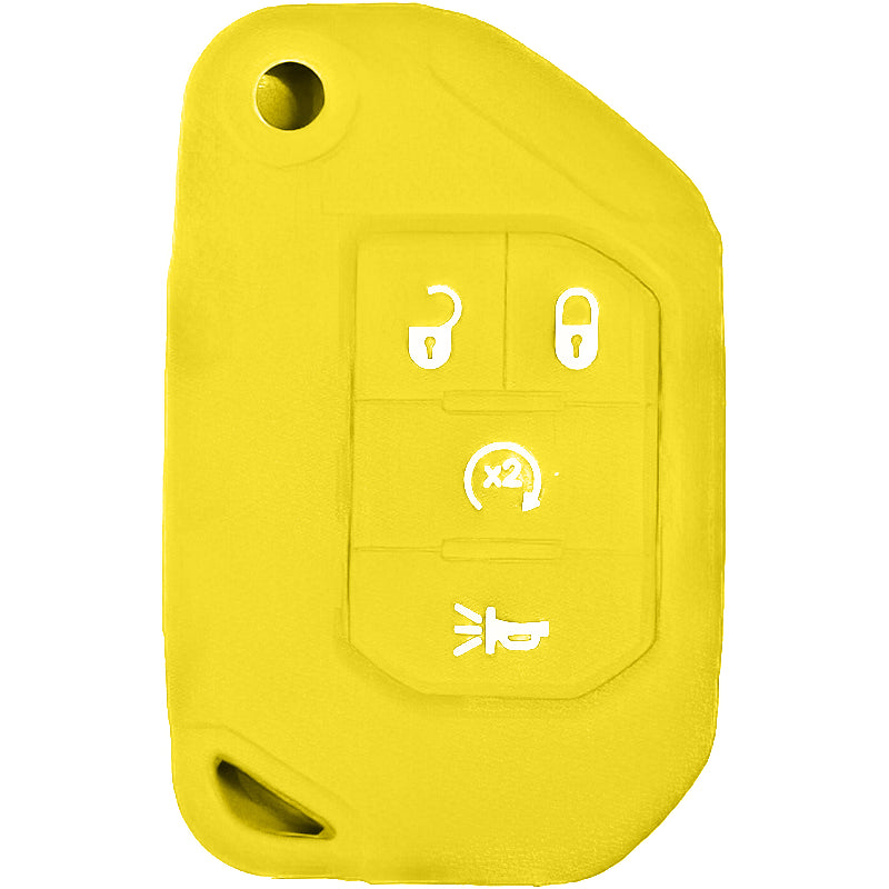 Silicone Protective Key Fob Cover For Jeep 4 Buttons Flipkey Remote