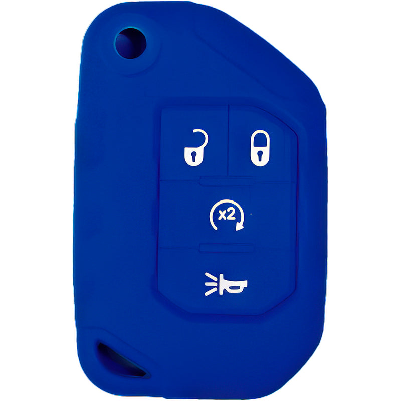 Silicone Protective Key Fob Cover For Jeep 4 Buttons Flipkey Remote