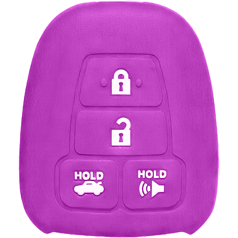 Silicone Protective Key Fob Cover For Toyota 4 Buttons Remote Head Key