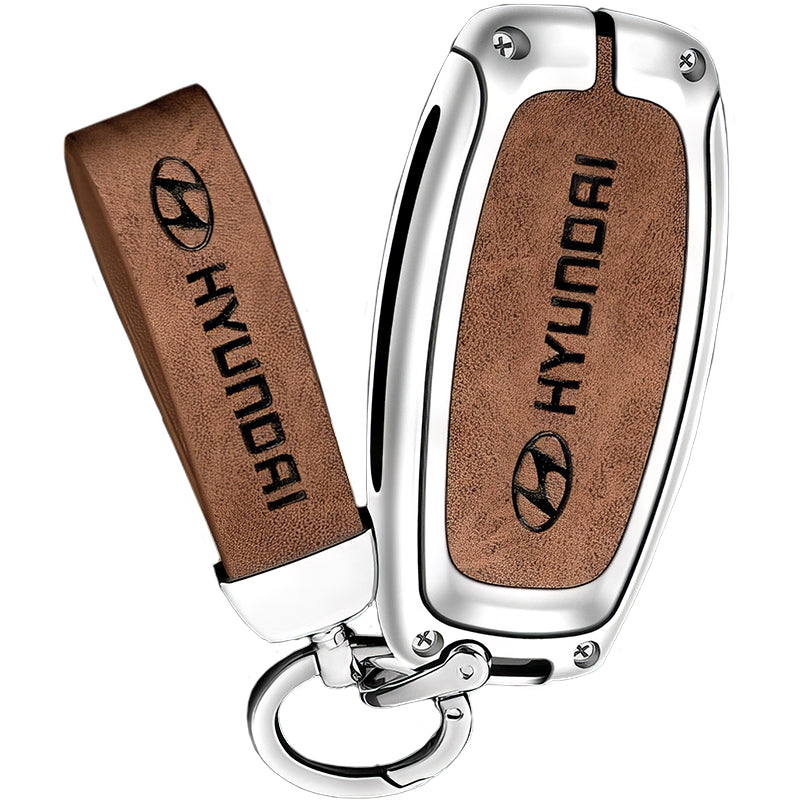Zinc Alloy Leather TPU Car Key Case Cover for Hyundai FCC ID: TQ8-FOB-4F30, NYOSYEC4FOB1608