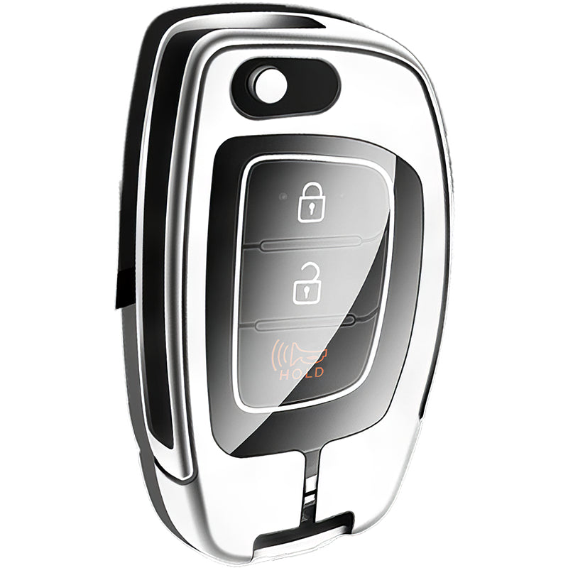 Zinc Alloy Leather TPU Car Key Case Cover for Hyundai FCC ID: TQ8-RKE-4F31, TQ8-RKE-4F25