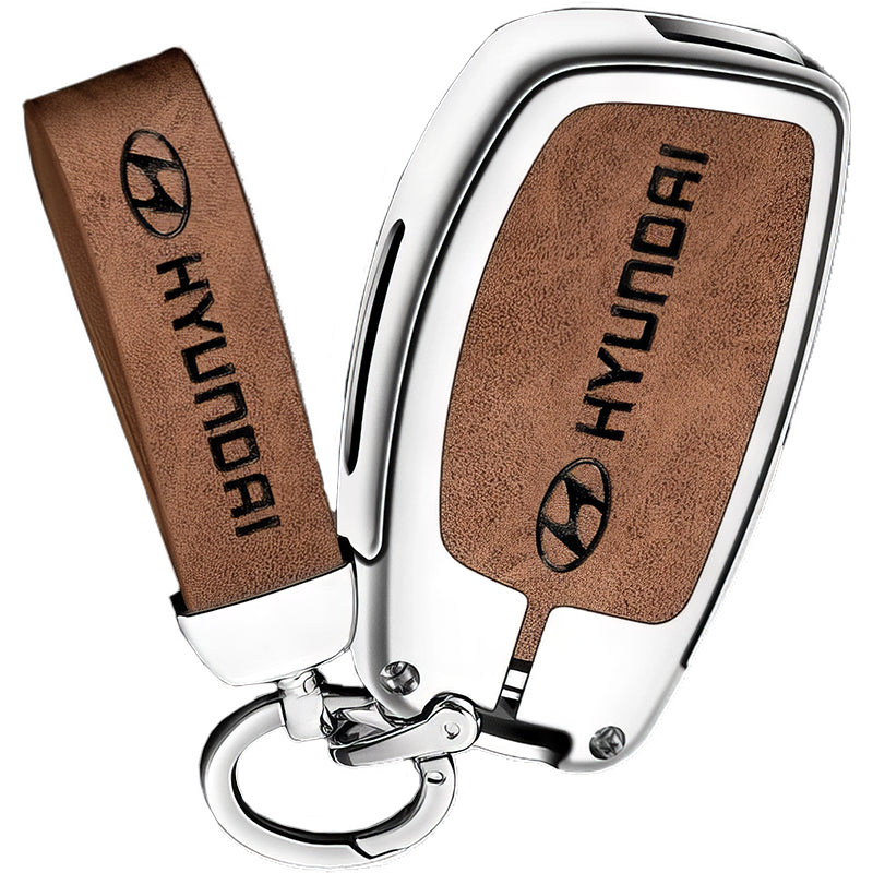 Zinc Alloy Leather TPU Car Key Case Cover for Hyundai FCC ID: TQ8-RKE-4F31, TQ8-RKE-4F25