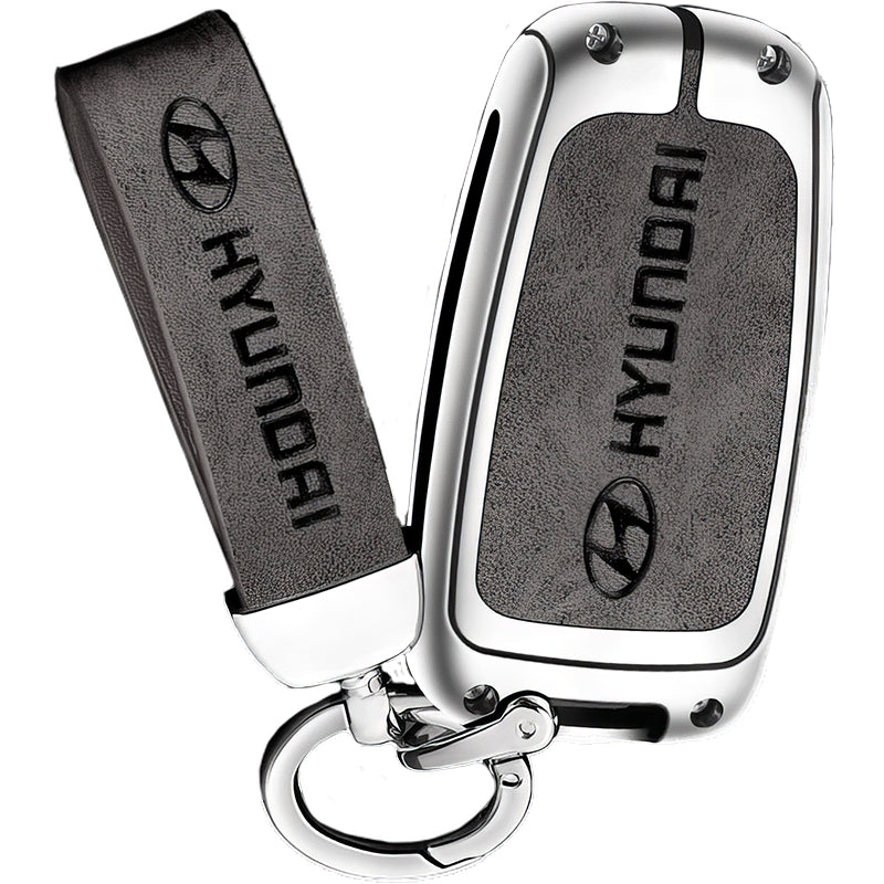 Zinc Alloy Leather TPU Car Key Case Cover for Hyundai FCC ID: SY5HMFNA04, SY5RBFNA433