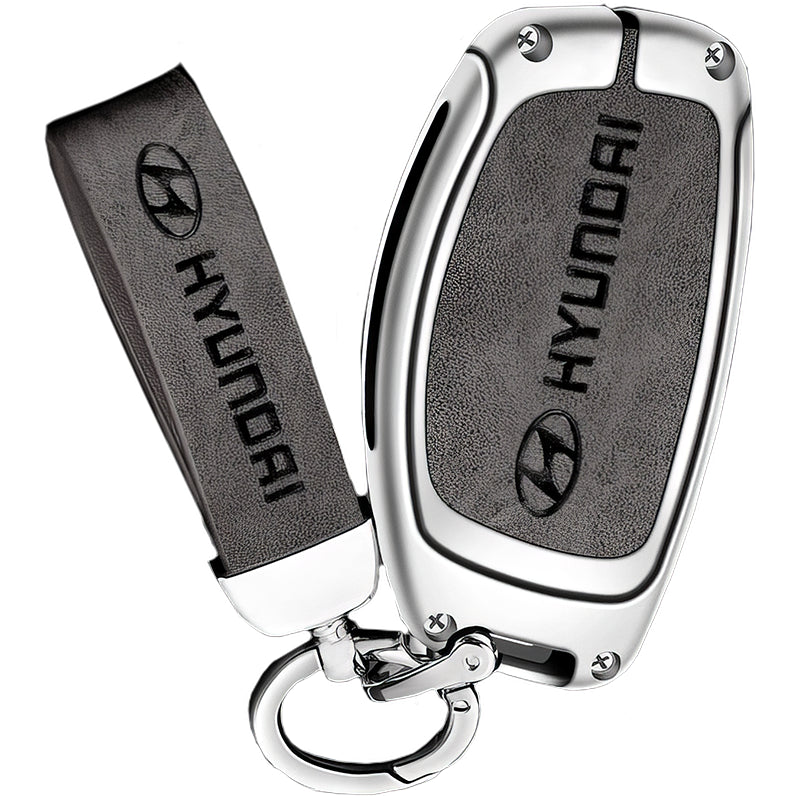 Zinc Alloy Leather TPU Car Key Case Cover for Hyundai FCC ID: TQ8-FOB-4F11, SY5MDFNA433