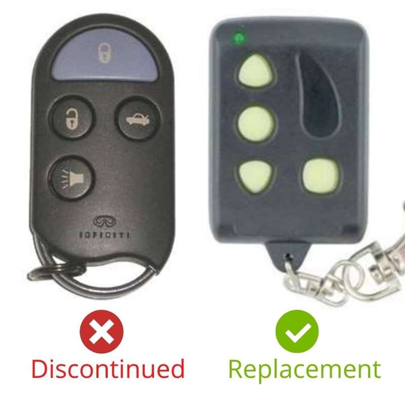 KEYECU Replacement Remote Key Fob For Nissan 300ZX, Infiniti G20/J30/Q45 - Black, With Immobilizer (A269ZJA073)