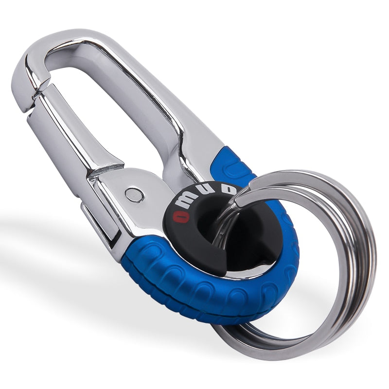 Car keychain with metal key ring climbing style