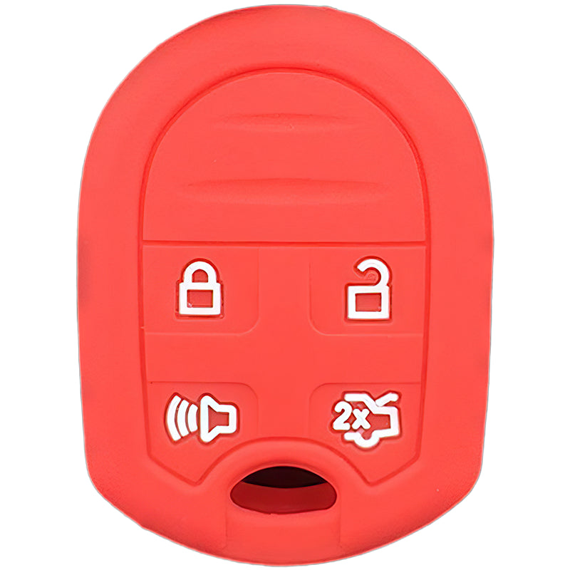 Silicone Key Fob Cover For Ford/Lincoln/Mercury 4 Buttons Remote Head Key