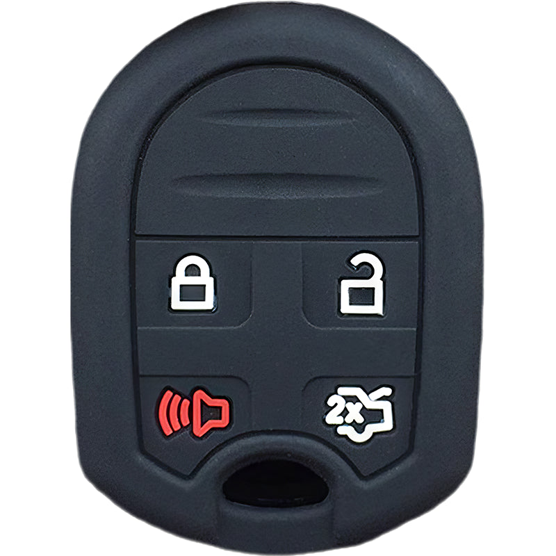Silicone Key Fob Cover For Ford/Lincoln/Mercury 4 Buttons Remote Head Key
