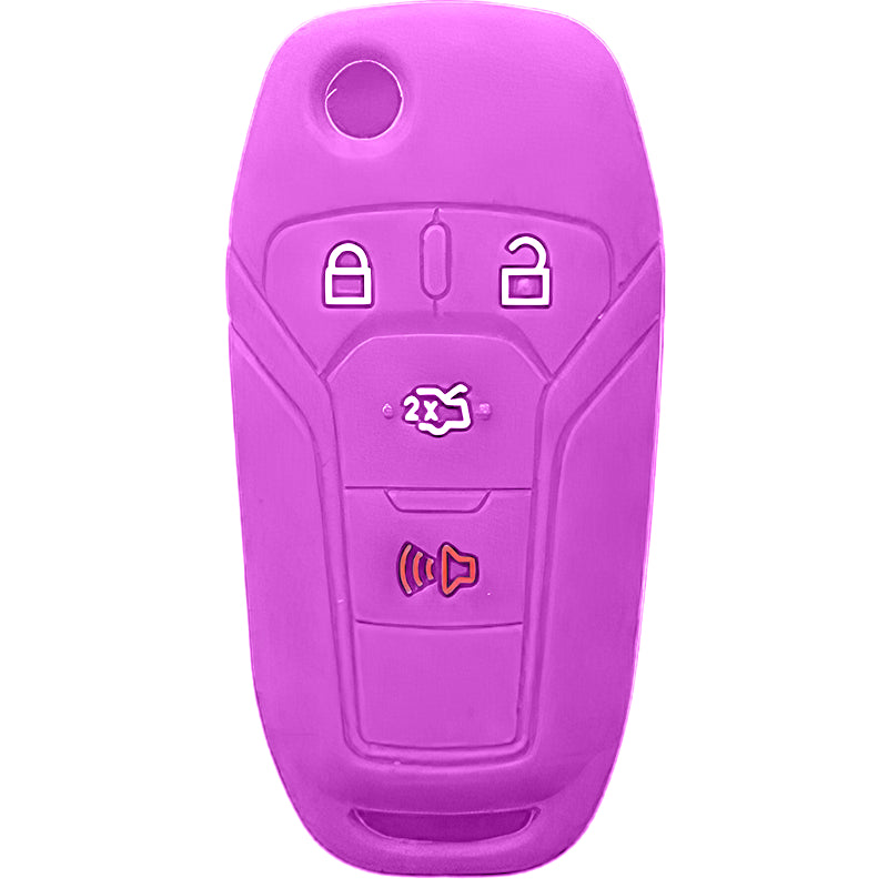 Silicone Key Fob Cover For Ford 4 Buttons Flipkey Remote