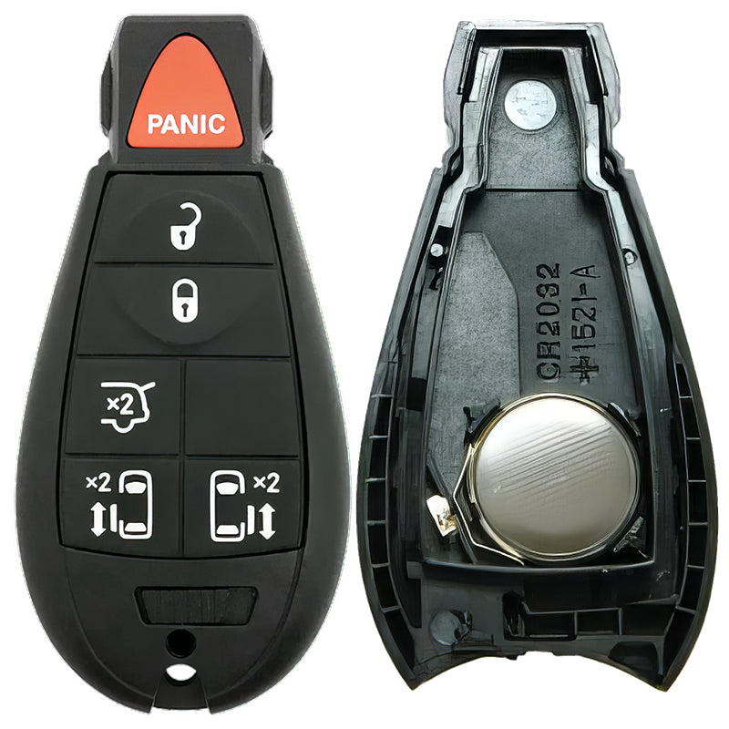 Chrysler/Dodge/Jeep/VW Fobik 6 Button Replacement Case with Liftgate FCC ID: IYZ-C01C / M3N5WY783X
