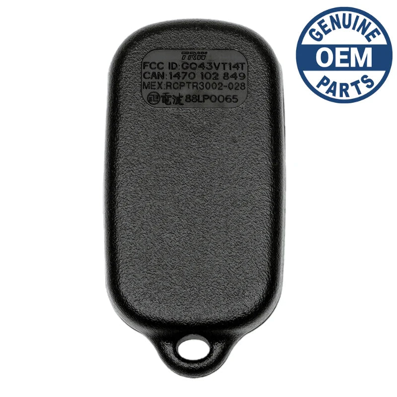 Genuine OEM 3 Button Toyota Remote Fob 89742-20200 HYQ12BAN TOY024