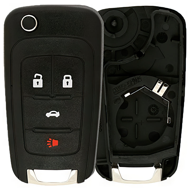 New Aftermarket Chevrolet Replacement Case for OHT01060512 4 Button Flipkey Remote