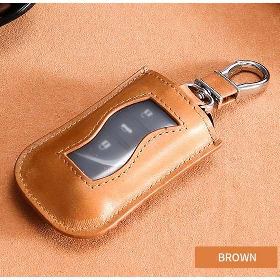 Key Fob Leather Tote To Protect Remote or Re-Attach To Keychain