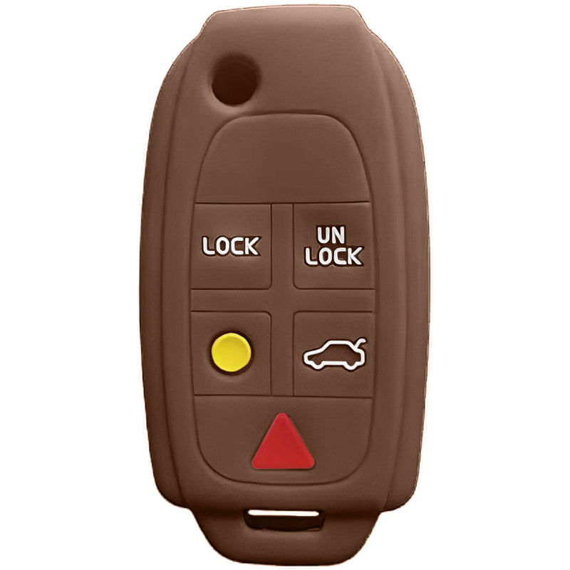 Silicone Key Fob Cover For Volvo 5 Buttons Flip Key Remote