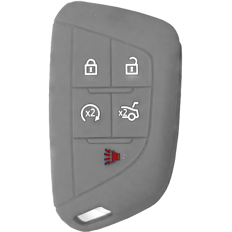 Silicone Key Fob Cover For Cadillac 5 Buttons Smart Key Remote