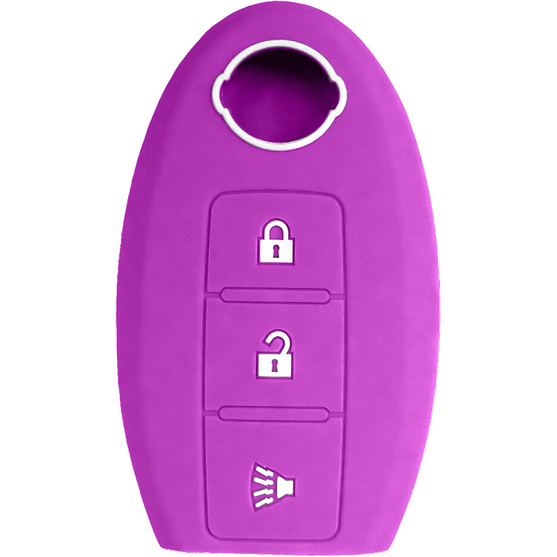 Nissan Key Fob Cover - Black Silicone Protective Case For 3-Button Remotes