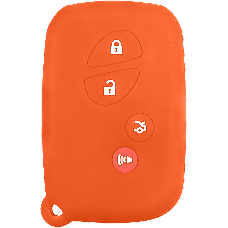 UOKEY Silicone Key Fob Cover Case Fit For Lexus RX350 ES350 IS250 GX460 LX570 IS350 GS430 GS300 GS450h Is-C Is-F.Part Number:HYQ14AEM HYQ14ACX ( Black Red