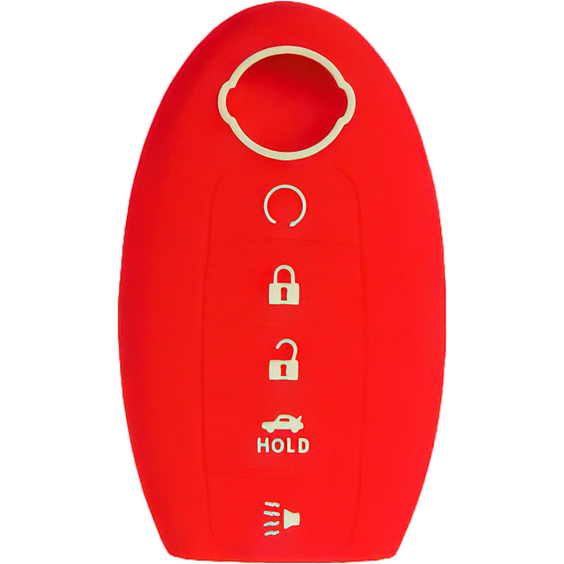 Silicone Key Fob Cover For Nissan 5 Buttons Smart Key Remote