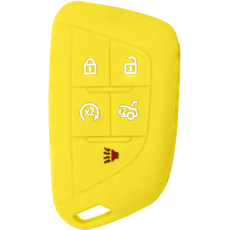 Silicone Key Fob Cover For Cadillac 5 Buttons Smart Key Remote