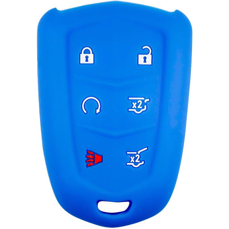 Silicone Key Fob Cover For Cadillac 6 Buttons Remote