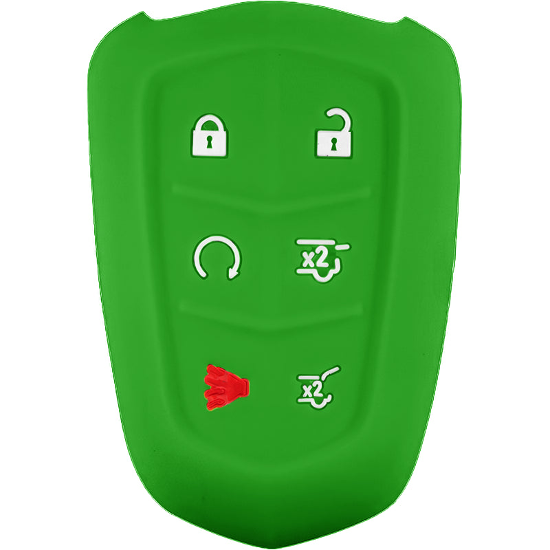Silicone Protective Key Fob Cover For Cadillac 6 Buttons Regular Remote