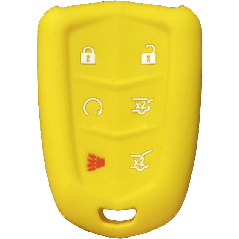 Silicone Protective Key Fob Cover For Cadillac 6 Buttons Regular Remote