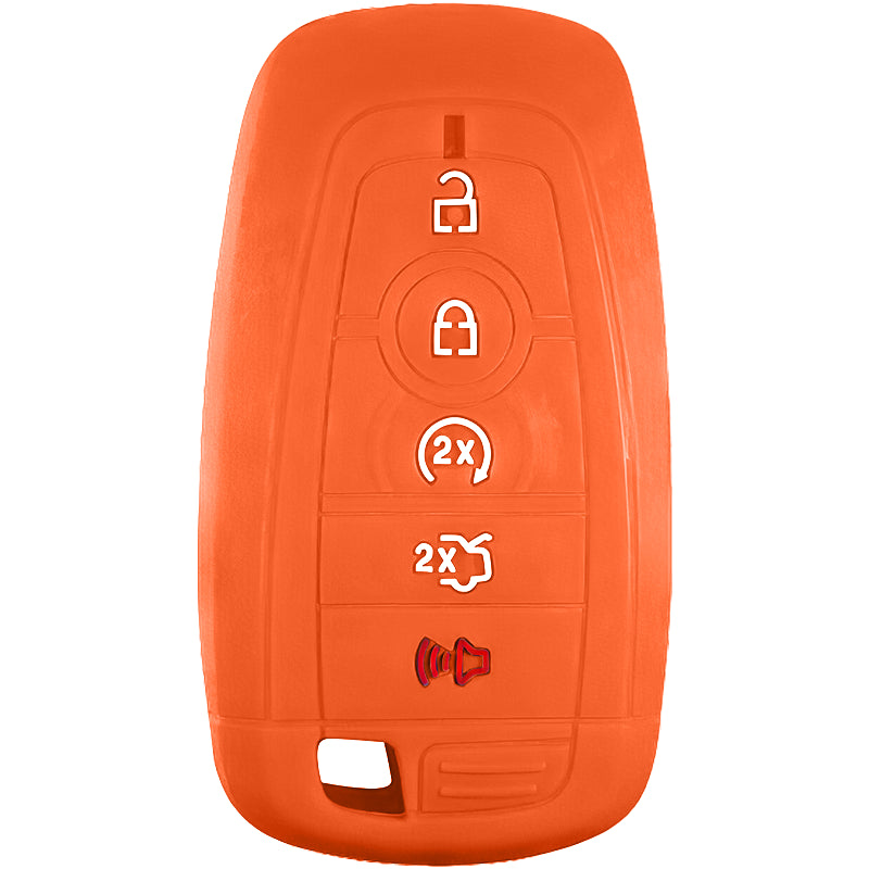 FOAMO Coque de protection en silicone compatible avec Renault 4 touches Smartkey (keyless go uniquement) Noir-vert