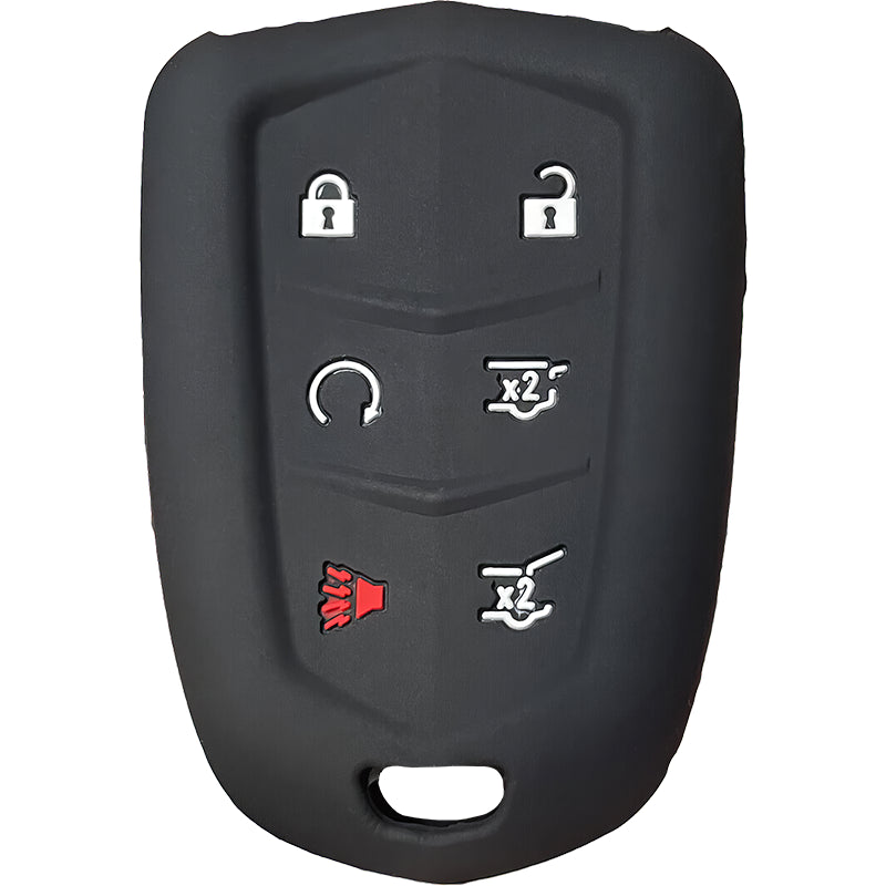 Silicone Key Fob Cover For Cadillac 6 Buttons Remote
