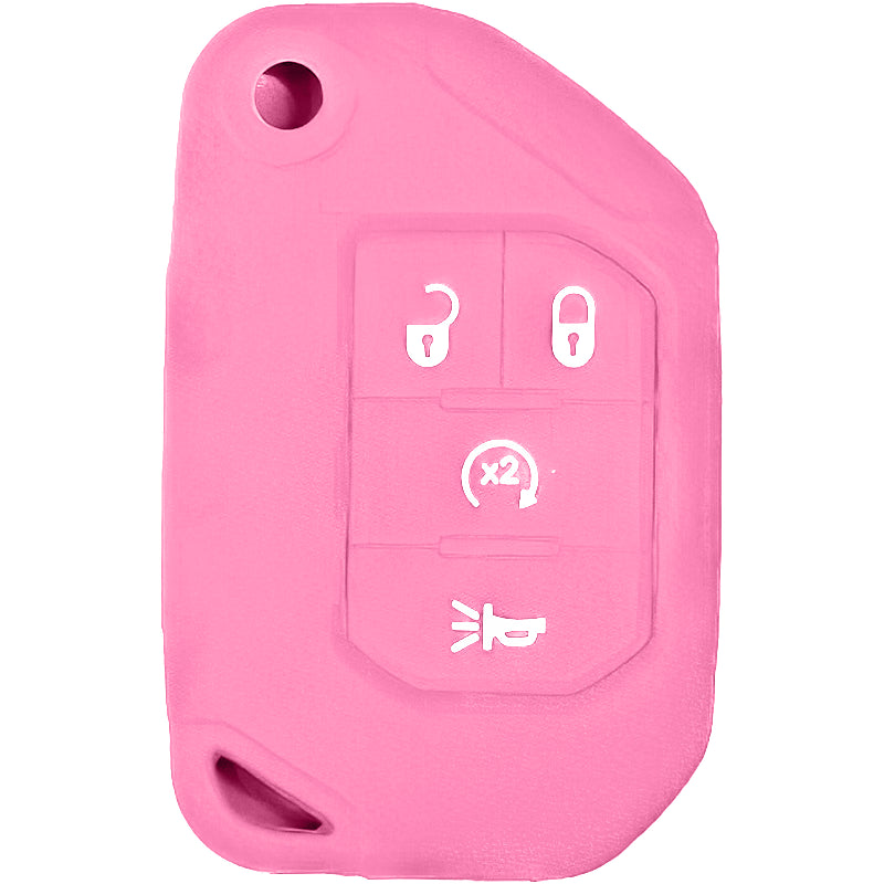 Silicone Protective Key Fob Cover For Jeep 4 Buttons Flipkey Remote