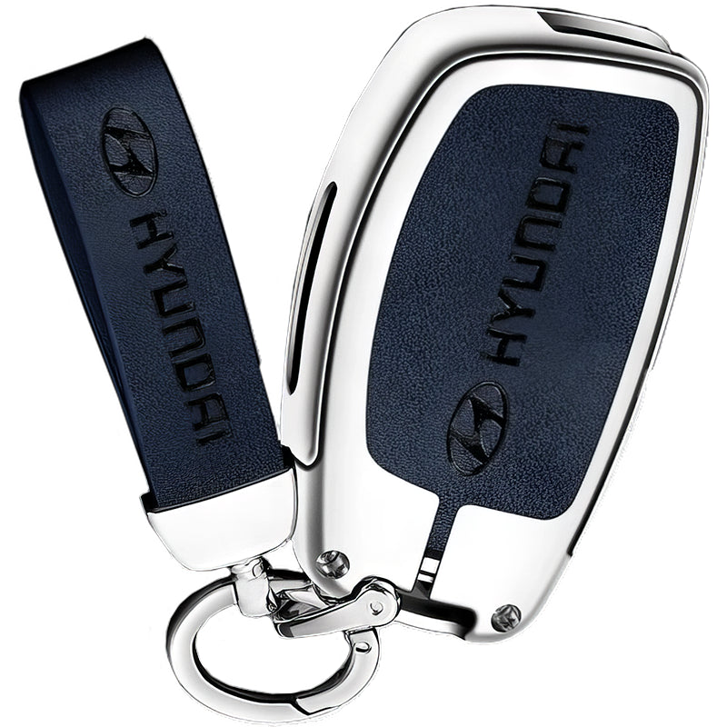 Zinc Alloy Leather TPU Car Key Case Cover for Hyundai FCC ID: TQ8-RKE-4F31, TQ8-RKE-4F25