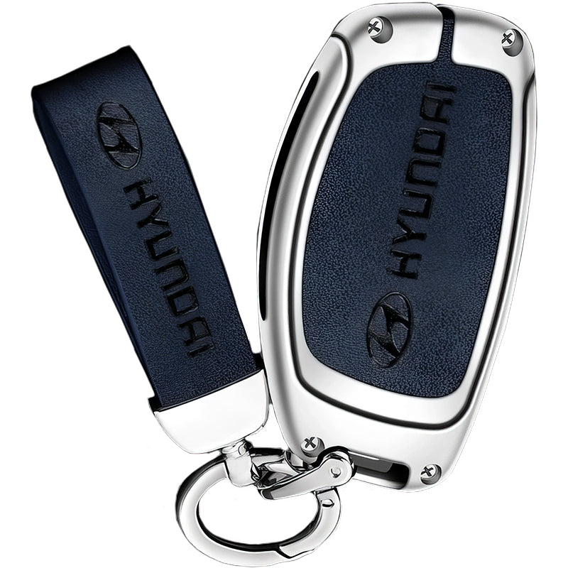 Zinc Alloy Leather TPU Car Key Case Cover for Hyundai FCC ID: TQ8-FOB-4F11, SY5MDFNA433