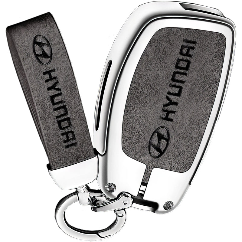 Zinc Alloy Leather TPU Car Key Case Cover for Hyundai FCC ID: TQ8-RKE-4F31, TQ8-RKE-4F25